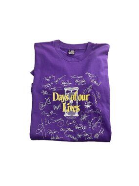 VTG Days Of Our Lives T Shirt women's Men’s XL Soap Opera 90s TV Promo Purple